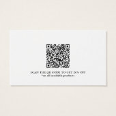 Carte de code QR de Merci d'affaires remise (Dos)