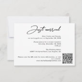 Carte de code QR de photo de mariage de fugue just (Dos)