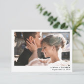 Carte de code QR de photo d'élopement moderne de m (Debout devant)