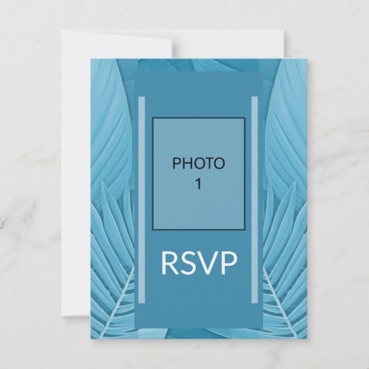 Carte de code QR de réponse mariage RSVP | Turquoi (Devant)