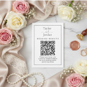 Carte de code QR de site web de mariage minimalist