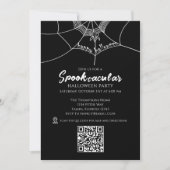 Carte de code QR de toile d'araignée Spooktacular (Devant)