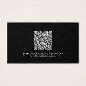 Carte de code QR d'entreprise Merci avec remise (Dos)