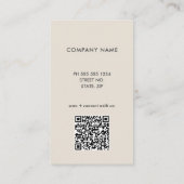 Carte de code QR du logo commercial neutre MInimal (Dos)
