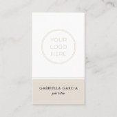 Carte de code QR du logo commercial neutre MInimal (Devant)