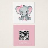 Carte de code QR du Registre des Baby showers d'él (Devant & derrière)