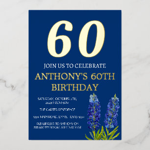 Carte de code QR en feuille d'or pour les 60 ans d