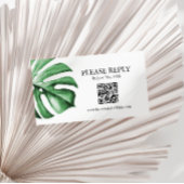 Carte de code QR Mariage pour Palm Monstera Tropic