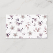 Carte de code QR Mariage violet (Dos)