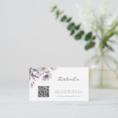 Carte de code QR Mariage violet (Debout devant)