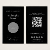 Carte de code QR noir Scent échantillon de Tester (Devant & derrière)