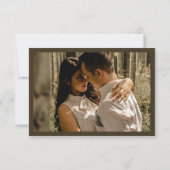 Carte de code QR RSVP marron pour mariage moderne (Dos)