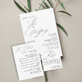 Carte de code QR RSVP minimaliste noir moderne