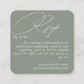 Carte de code QR RSVP RSVP minima moderne (Devant)