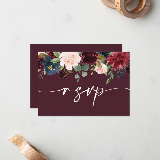 Carte de code RSVP QR pour mariage en Bourgogne (Devant/Arrière en situation)