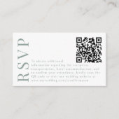 Carte de code RSVP QR pour mariage floral simple (Devant)