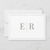 Carte de code vestimentaire du Mariage vert olive (Dos)