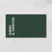 Carte de code vestimentaire Emerald Green White Ma (Dos)