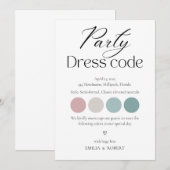 Carte de code vestimentaire, encart de tenue de so (Devant / Derrière)