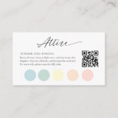 Carte de code vestimentaire Mariage avec QR (Devant)
