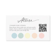 Carte de code vestimentaire Mariage avec QR