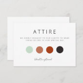 Carte de code vestimentaire pour les invités du ma (Devant / Derrière)