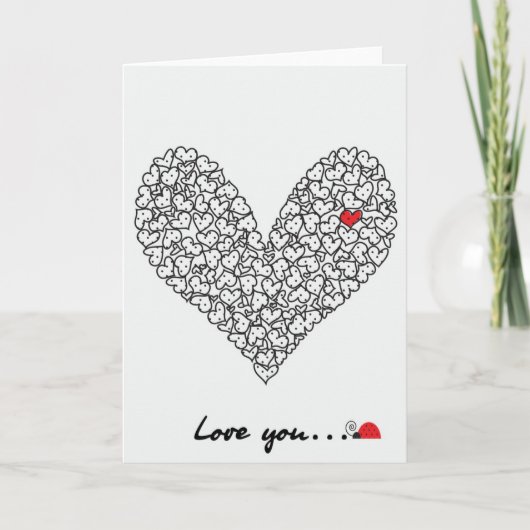 Carte de coeur, carte de Saint-Valentin (Devant)