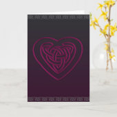 Carte de cœur celtique (Fleur jaune)