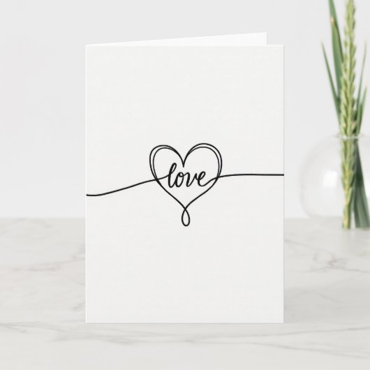 Carte de cœur d'amour éternel (Devant)