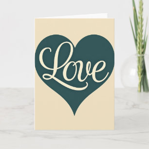 Carte de cœur d'amour minimaliste