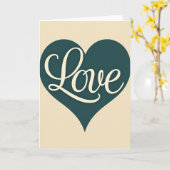 Carte de cœur d'amour minimaliste (Fleur jaune)