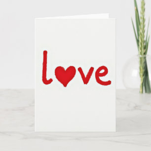 Carte de cœur d'amour peint simple