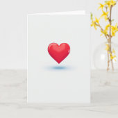 Carte de cœur d'amour simple (Fleur jaune)