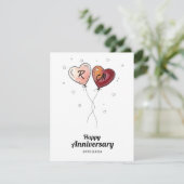 Carte de cœur d'anniversaire personnalisée pour co (Debout devant)