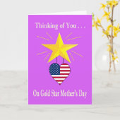 Carte de coeur de la fête des mères de l'étoile d' (Fleur jaune)