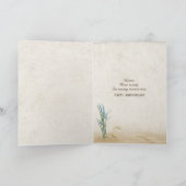 Carte de coeur de plage du 3e anniversaire (Intérieur)