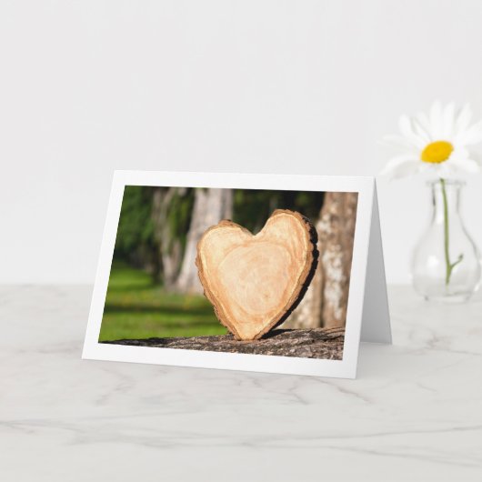 carte de cœur en bois (Petite plante)