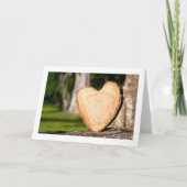 carte de cœur en bois (Devant)