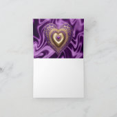 Carte de coeur en or violet (Intérieur)