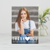 Carte de coeur Merci moderne tendance (Debout devant)