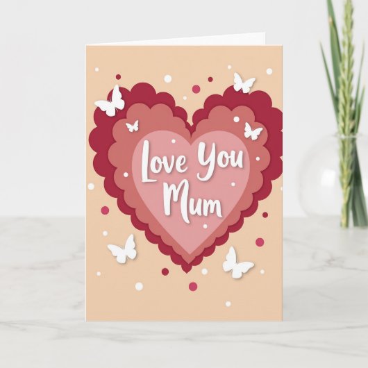 Carte de cœur pour maman (Devant)