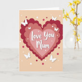 Carte de cœur pour maman (Fleur jaune)