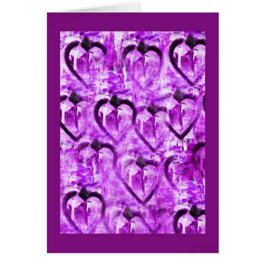 Carte de coeur pourpre (Devant)