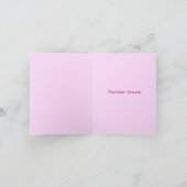 Carte de coeur rose et violet Valentine (Intérieur)