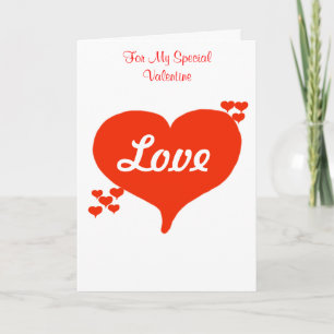 Carte de coeur spéciale Saint-Valentin