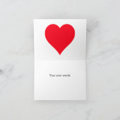 Carte de cœur Tu me manques (Intérieur)