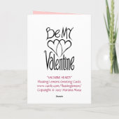 Carte de coeur Valentine (Dos)