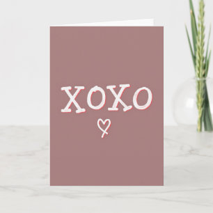Carte de cœur Xoxo simple