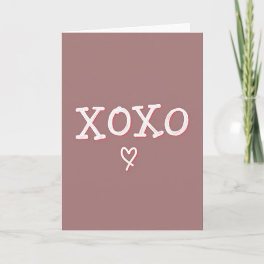 Carte de cœur Xoxo simple (Devant)