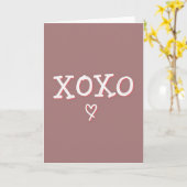 Carte de cœur Xoxo simple (Fleur jaune)